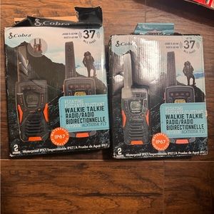Two sets Cobra ACXT1035R FLT HD walkie-talkie radios